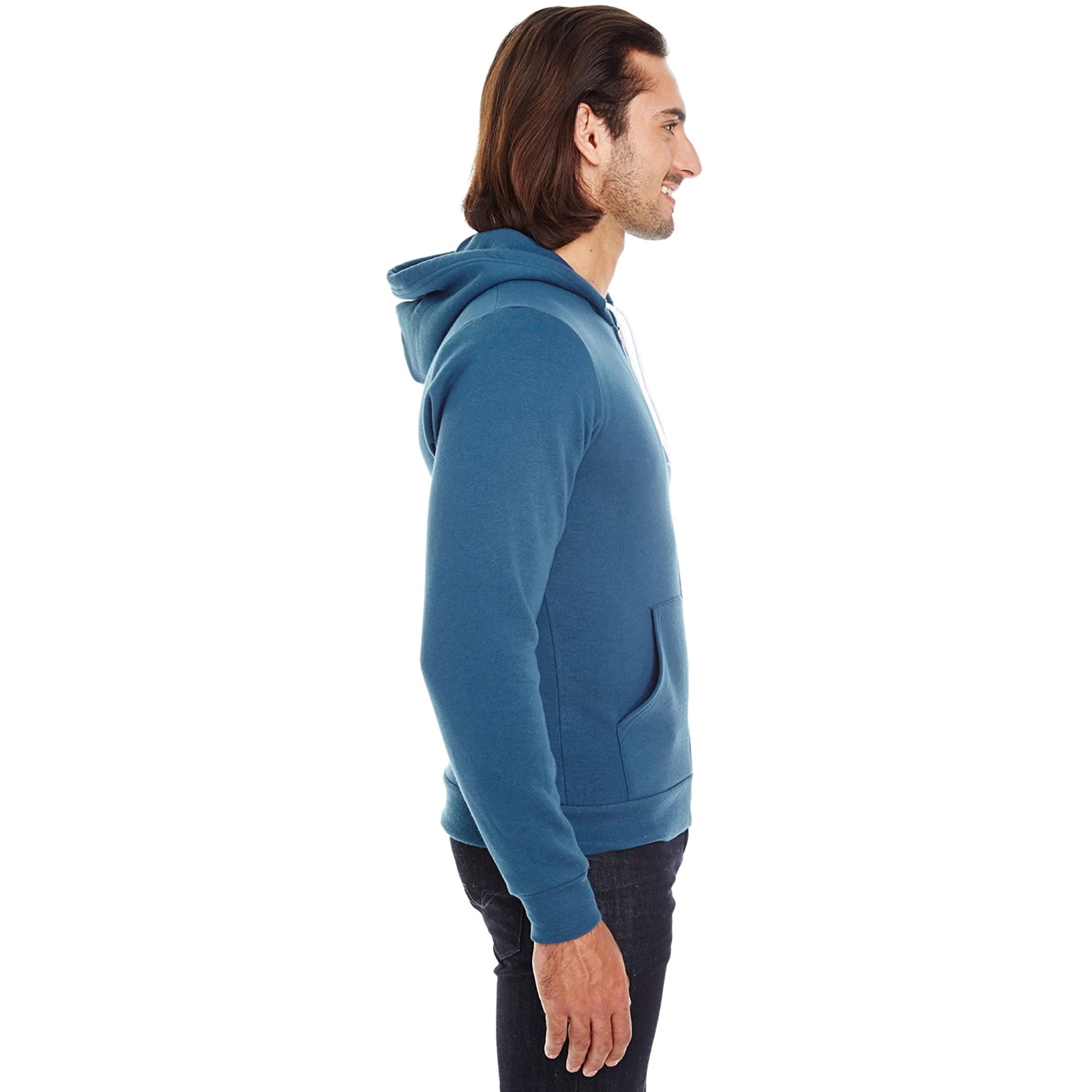 L F497 Clementine American Apparel Flex Fleece Zip Hoodie Navy/Red L F497 Clementine American Apparel Flex Fleece Zip Hoodie Navy/Red